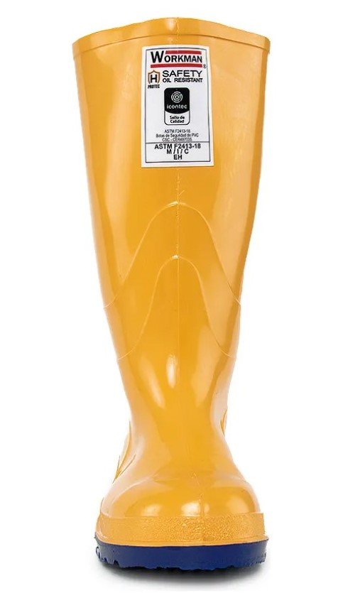 BOTA2 Bota de Caucho Amarilla Con Puntera Worman