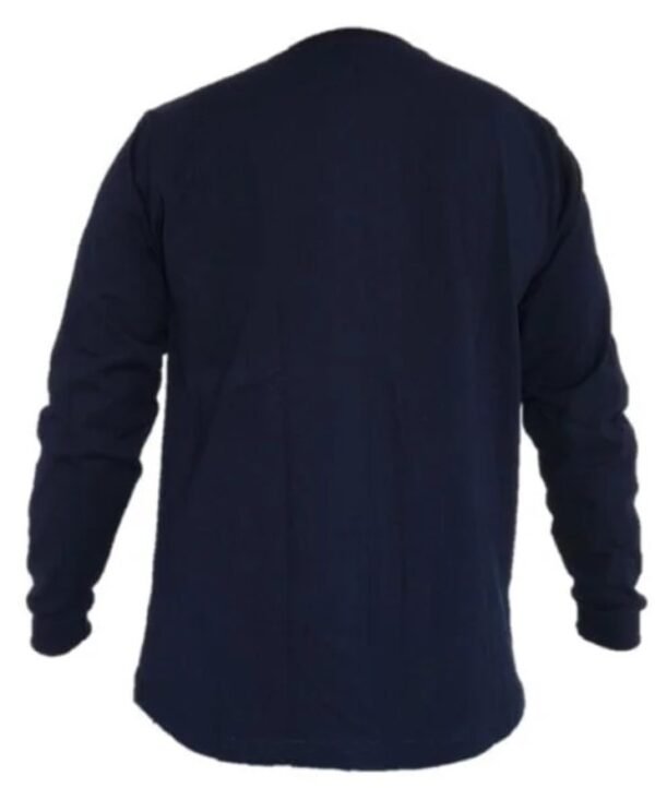 buzo azul trasero BUZO CUELLO REDONDO