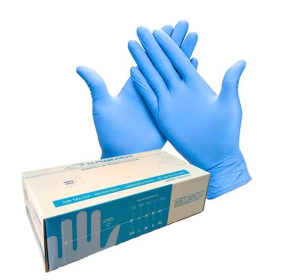 CAJA GUANTE NITRILO AZUL-NEGRO