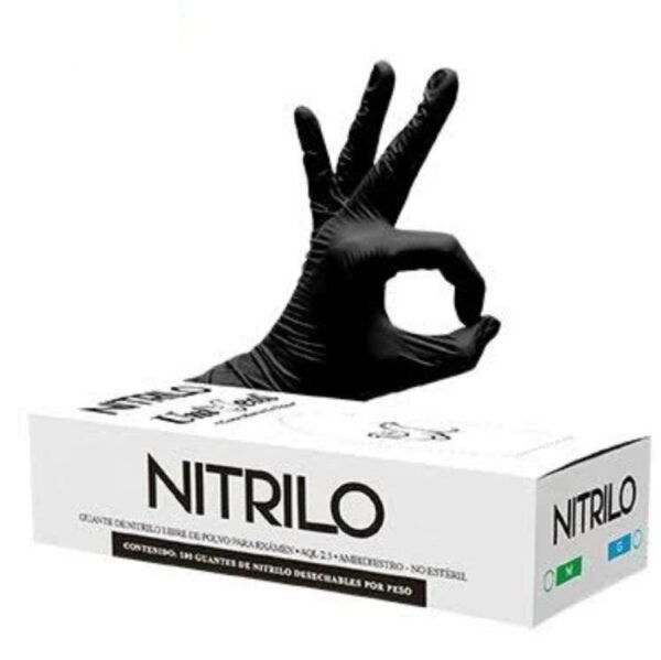 CAJA GUANTE NITRILO AZUL-NEGRO